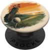 Evening Horizons Vintage Golf Tramonto Fairway giocatore Weekend Scena PopSockets PopGrip Adesivo