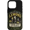 Halloween Lemon Bones Custodia per iPhone 16 Pro Citazione umoristica oscura dello scheletro di limone spettrale