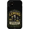 Halloween Lemon Bones Custodia per iPhone 11 Citazione umoristica oscura dello scheletro di limone spettrale