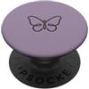 Tiny Meaning Studio Natura minimalista disegnata a mano viola lilla polverosa della farfalla PopSockets PopGrip Adesivo