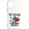 Blocky School Heroes Custodia per iPhone 16 Plus Scuola di mattoni ad incastro robot eroe di 1 ° grado