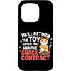 Design Cute Cat Funny Cat Kitten Art Kaw Custodia per iPhone 15 Pro HE'LL RETURN THE TOY AFTER YOU SIGN THE SNACK CONTRACT