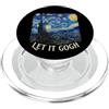 Vintage Art History Novelty Apparel Co. Van Gogh Let It Gogh Notte stellata Pun Art Pun PopSockets PopGrip per MagSafe