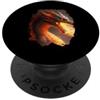 PM-Artistic Drago di fuoco creatura mistica fantasia di drago di fuoco PopSockets PopGrip Adesivo