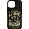 Halloween Lemon Bones Custodia per iPhone 16 Pro Max Citazione umoristica oscura dello scheletro di limone spettrale