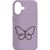 Tiny Meaning Studio Custodia per iPhone 17 Natura minimalista disegnata a mano viola lilla polverosa della farfalla