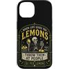 Halloween Lemon Bones Custodia per iPhone 14 Citazione umoristica oscura dello scheletro di limone spettrale