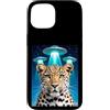 Leopard Party Decorations Leopard Access Custodia per iPhone 15 Leopard Print Stuff Leopard Alien UFO Strano Donna Leopardo