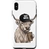 Funny Farm Animal Highland Cow Humor Des Custodia per iPhone XS Max Hot Mess Divertente Highland Mucca Carino Coffee Lover