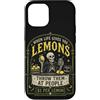 Halloween Lemon Bones Custodia per iPhone 12/12 Pro Citazione umoristica oscura dello scheletro di limone spettrale