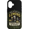 Halloween Lemon Bones Custodia per iPhone 16 Citazione umoristica oscura dello scheletro di limone spettrale