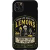 Halloween Lemon Bones Custodia per iPhone 11 Pro Max Citazione umoristica oscura dello scheletro di limone spettrale