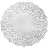 250 Pcs Tondi in Carta Pizzo 14 cm, Per Tovagliette Decorative Argento