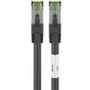 Goobay Cavo patch Goobay cat 8.1 S/FTP PiMF 0.25m Nero [66719]