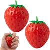 PRVCFZ Squishy a forma di fragola, fragola gigante, squishy per cibo, squishy alla frutta, antistress per impiegati, strumento di assistenza per la messa a fuoco per scrivania e viaggi, 2 pezzi