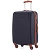 HAUPTSTADTKOFFER - Wannsee - Valigia da viaggio rigida e legera, media 68 cm, Trolley ABS, TSA, 63 litri, Blu scuro