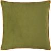 furn. Fodera per cuscino Meridian - Fodera decorativa di lusso in velluto con bordino a contrasto (Oliva/Zenzero - 55x55cm)