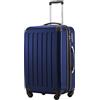 Hauptstadtkoffer ALEX Trolley Rigido Espandibile 65 cm (74 L) con Lucchetto TSA, Valigia da Viaggio Robusta con 4 Ruote Doppie, Blu scuro