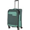travelite valigia a 4 ruote taglia M guscio morbido in materiale riciclato, serie bagagli VIIA: trolley con piega ad espansione + protezione bordi, 67 cm, 70-80 litri