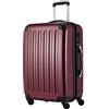 Hauptstadtkoffer ALEX Trolley Rigido Espandibile 65 cm (74 L) con Lucchetto a Combinazione, Valigia da Viaggio Robusta con 4 Ruote Doppie, Borgogna