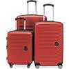 Hauptstadtkoffer Mitte - Set di 3 Valigie - Valigia Bagaglio a Mano 55 cm, Valigia Media 68 cm + Valigia da Viaggio Grande 77 cm, Guscio Rigido ABS, TSA, Rosso