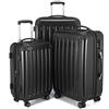 Hauptstadtkoffer ALEX Set di 3 Valigie - Bagaglio a Mano 55 cm, Valigia Media 65 cm e Valigia Grande 75 cm, Rigide ABS/PC, Lucchetto TSA, Nero