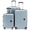 HAUPTSTADTKOFFER - MITTE - Set di 3 valigie - Bagaglio a mano con ruote da 55 cm, Valigia di medie dimensioni da 68 cm + Valigia grande da 77 cm, ABS, combinazione TSA, Pool Blue