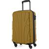 SUITLINE Valigia cabina 55 x 35 x 20 cm (34 L) ABS rigida con lucchetto TSA 4 ruote doppie manico telescopico leggera bagaglio a mano viaggio lavoro, Autunno Oro