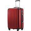 Hauptstadtkoffer ALEX Trolley Rigido Espandibile 65 cm (74 L) con Lucchetto TSA, Valigia da Viaggio Robusta con 4 Ruote Doppie, Rosso