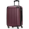 Hauptstadtkoffer Spree - Bagaglio a mano, 55 × 36 × 21 cm, TSA, 4 ruote, 42 litri, valigia da viaggio, valigia rigida, trolley, bagaglio da cabina, espandibile, Borgogna
