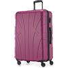 SUITLINE Valigia grande 76 x 53 x 31 cm ABS rigida espandibile (96-110 L) con lucchetto TSA 4 ruote doppie manico telescopico trolley viaggio, Rosa
