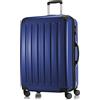 Hauptstadtkoffer ALEX Trolley Bagaglio a Mano 55x38x23 cm, 42 L, Lucchetto TSA, Rigido Espandibile PC/ABS, 3,2 kg, 4 Ruote Doppie, Blu scuro