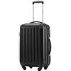 Hauptstadtkoffer ALEX Trolley Bagaglio a Mano 55x38x23 cm, 42 L, Lucchetto TSA, Rigido Espandibile PC/ABS, 3,2 kg, 4 Ruote Doppie, Nero
