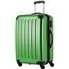 Hauptstadtkoffer ALEX Trolley Rigido Espandibile 65 cm (74 L) con Lucchetto a Combinazione, Valigia da Viaggio Robusta con 4 Ruote Doppie, Verde
