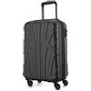 SUITLINE Valigia cabina 55 x 35 x 20 cm (34 L) ABS rigida con lucchetto TSA 4 ruote doppie manico telescopico leggera bagaglio a mano viaggio lavoro, Graphite