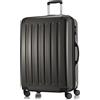 HAUPTSTADTKOFFER - ALEX - Valigia rigida, Trolley espandibile, Bagaglio con 4 ruote doppie, TSA, 75 cm, 119 litri, Graphite