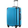 Hauptstadtkoffer ALEX Trolley Rigido Espandibile 65 cm (74 L) con Lucchetto TSA, Valigia da Viaggio Robusta con 4 Ruote Doppie, Ciano blu