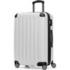 Hauptstadtkoffer Spree - Valigia rigida di medie dimensioni, TSA, 4 ruote, trolley, valigia da viaggio, espandibile, 65 cm, 74 litri, Bianco