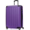 Hauptstadtkoffer Spree - Valigia rigida grande, TSA, 4 ruote doppie, trolley, valigia da viaggio, espandibile, 75 cm, 119 litri, Viola