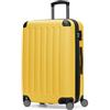 Hauptstadtkoffer Spree - Valigia rigida di medie dimensioni, TSA, 4 ruote, trolley, valigia da viaggio, espandibile, 65 cm, 74 litri, Giallo