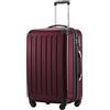 Hauptstadtkoffer ALEX Trolley Rigido Espandibile 65 cm (74 L) con Lucchetto TSA, Valigia da Viaggio Robusta con 4 Ruote Doppie, Borgogna