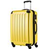 Hauptstadtkoffer ALEX Trolley Rigido Espandibile 65 cm (74 L) con Lucchetto a Combinazione, Valigia da Viaggio Robusta con 4 Ruote Doppie, Giallo