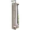 Relaxdays Specchio-armadietto girevole, 6 scomparti, argento | Montaggio a parete, 120x25x12 cm, bagno, acciaio inox
