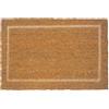 Relaxdays Tappetino in Fibra di Cocco, Strutturato, Bordato, 60x40 cm, Antiscivolo, Naturale, Interno/Esterno
