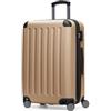 Hauptstadtkoffer Spree - Valigia rigida di medie dimensioni, TSA, 4 ruote, trolley, valigia da viaggio, espandibile, 65 cm, 74 litri, Champagne