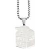 fKiZanthene Juice Box - Collana con ciondolo in acciaio inox argentato, collana in argento con ciondolo a forma di Juice Wrld, stile hip hop, gioiello alla moda, regalo