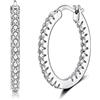 CRASLYMO Orecchini a Cerchio in Argento 925 da Donna, Creole in Argento 925 con Zirconia AAA, Diametro 15mm, 20mm, 30mm, Gioielli da Donna, Regali