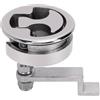 Yctze Chiusura a Camma per Barca, Maniglia a Filo Rotonda, Acciaio Inox 316, con Viti, for Portelli e Sportelli Nautici (Versione Mezza Ciotola)