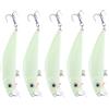FOYTOKI Esca Artificiale Luminosa in Plastica 5 Pezzi per Pesca Notturna 3d Hard Bait Verde 7x2,5x1,5cm per Pesci e Aringhe Pesca in Mare e Acqua Dolce