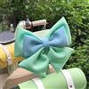 FortunateSweet Casco da moto decorativo in tessuto con papillon ornamentale per donne e ragazze, equipaggiamento da equitazione, elegante staccabile, rosa verde (verde + blu)